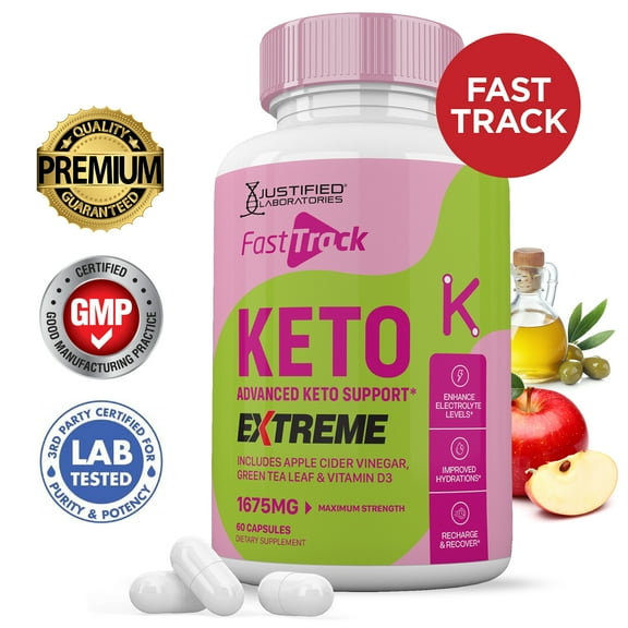 Fast Track Keto ACV Extreme Pills 1675mg Alternative to Gummies Dietary Supplement 60 Capsules