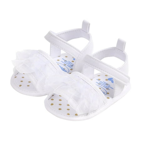 

Hvyesh Infant Baby Boys Girls Summer Sandals Party Wedding Dress Flats Flower Shoes Newborn Crib Shoes First Walkers Prewalkers 0-11 Months