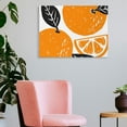 Chilfamy Bold Orange Linocut Print Modern Wall Decor, Ready to Hang ...