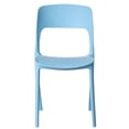 thumbnail image 2 of Modern Plastic Outdoor Dining Chair with Open Curved Back, Blue, 2 of 7