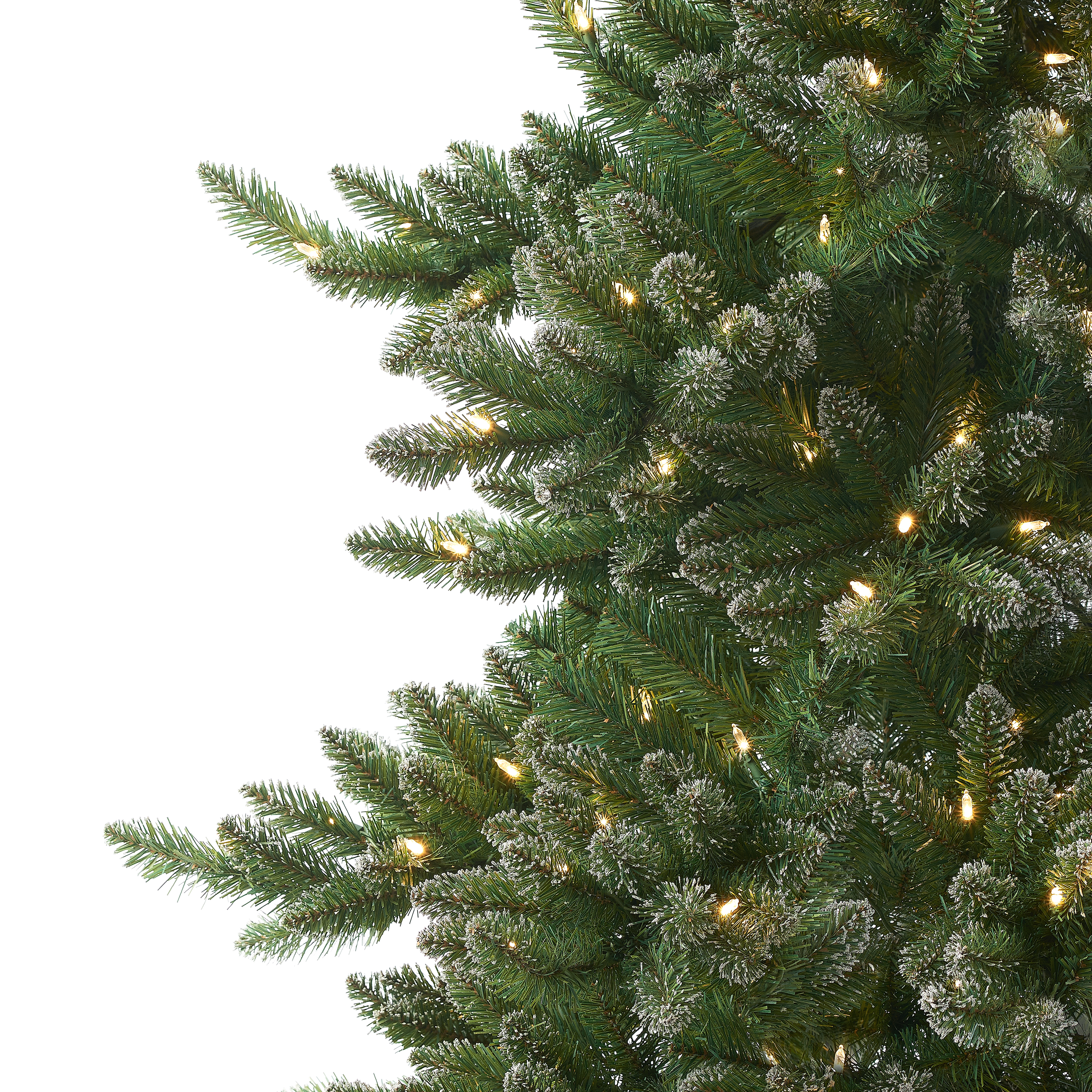 Holiday Time Pre-Lit Grandview Glittering Artificial Christmas Tree, Warm White LED Lights, Green, 7.5' - image 3 of 6