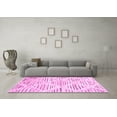 thumbnail image 3 of Ahgly Company Indoor Round Abstract Pink Contemporary Area Rugs, 8' Round, 3 of 4