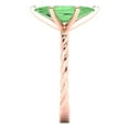 thumbnail image 3 of Clara Pucci 14K Rose Gold 2ct Green Solitaire Ring for Women, 3 of 7