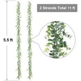 thumbnail image 3 of 2 Pack Artificial Eucalyptus Garland, Fake Eucalyptus Greenery Garland Wedding Backdrop Arch Wall Decor, 5.5 Feet/Strand Fake Hanging Plant for Table Festival Party Decoration, 3 of 5