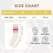 American Trends 6 Pairs Women's Crew Socks Breathable Comfortable Cotton Athletic Socks Soft Socks for Daily Wear, Running, Gym, Work