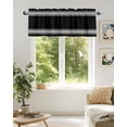 thumbnail image 6 of White Stripes Valances for Windows Geometric Black Background Valance Rod Pocket Light Filtering Short Window Treatments Curtains for Kitchen Bathroom Living Room Bedroom, 1 Panel, 60 x 18 Inch, 6 of 7