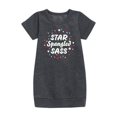 

Instant Message - Star Spangled Sass - Toddler & Youth Girls Fleece Dress