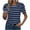 Blue, variant on Womens Tops Casual Short Sleeve Camisole Tops Built In Bra Vneck Tshirts Shirts Graphic Plus Size Short Sleeve Blouses Casual