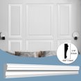 thumbnail image 4 of 6-Frame Pre-Cut Accent Wall Molding Kit, Premade Wainscoting Chair Rail Moulding Panel Set for Interior Home Decoration (Widened to 2.16''W Each,24pcs), 4 of 7