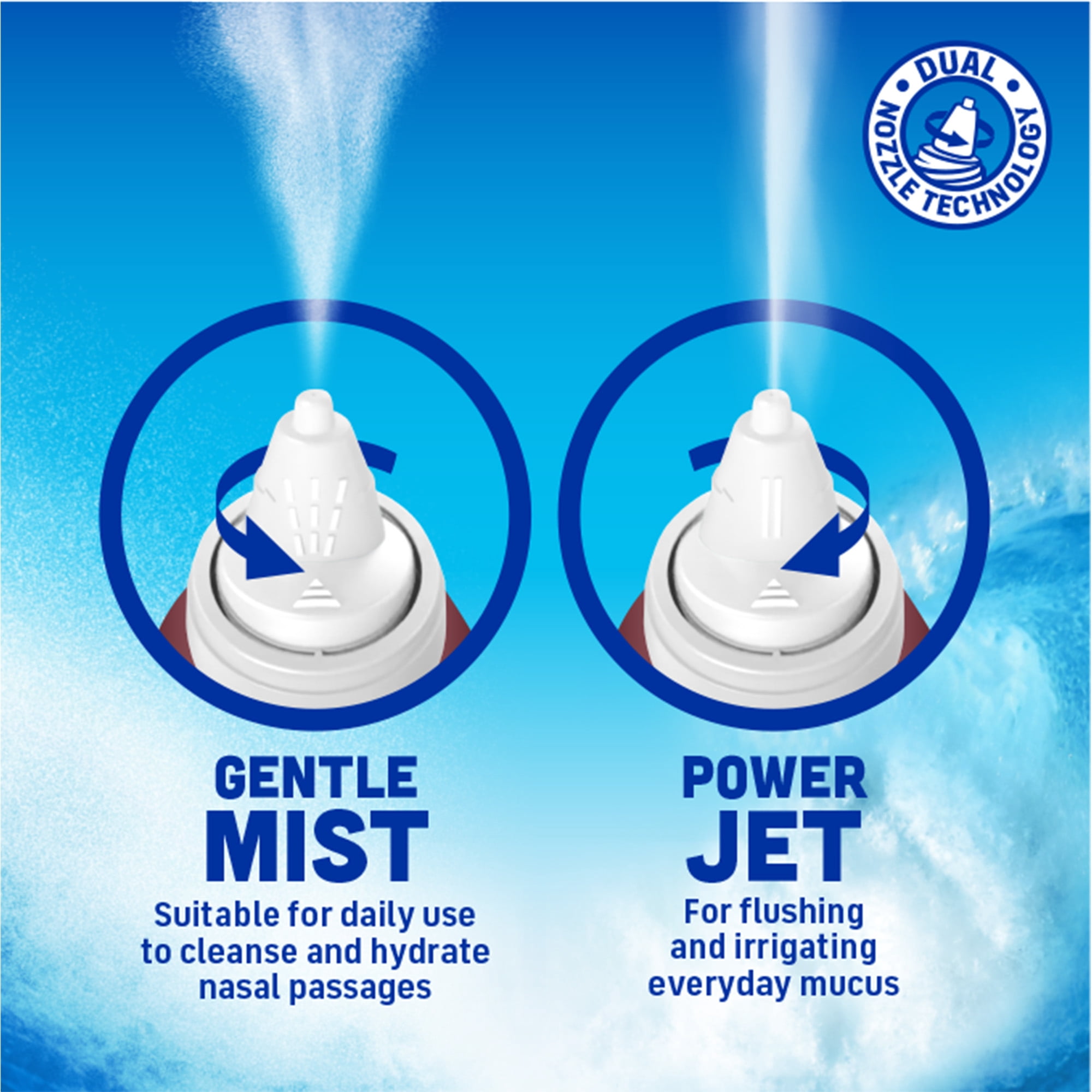 Afrin Saline Burst Extra Strength Daily Nasal Mist, Nose Spray for Everyday Congestion Relief, Hypertonic Seawater Saline Nasal Spray with Dual Nozzle, Drug Free Sinus Rinse, 5 oz