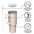 thumbnail image 4 of OBREWU Cute Shiba Inu Tumbler with Handle and Lid,Cute Shiba Inu 40oz Double Wall Vacuum Insulated Tumbler,Cups Gift for Women and Men, 4 of 7