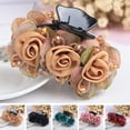 thumbnail image 2 of Hair Claw Grace Non-slip Handmade Exquisite Elastic Spring Strong Hold Hair Styling Flower Plastic Hair Clip Hair Accessories, 2 of 7