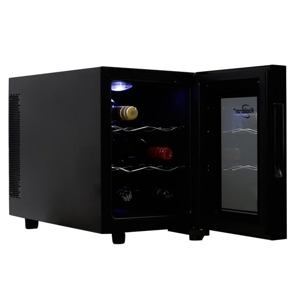 Vinoteca Koolatron para 6 botellas, termoeléctrica, color negro, 18 °C