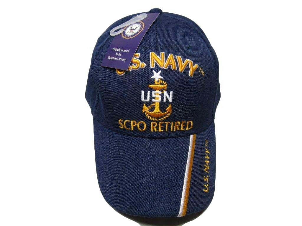 TOPW U.S Navy MCPO Retired USN Navy Blue Embroidered 3D Cap Hat CAP551C 
