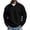 Black, variant on Daweinan Men's Quarter Zip Pullover Waffle Stand Collar Long Sleeve Pullover Sweatshirt with Zipper Chest Design Casual Loose Fit Athletic Workout Top