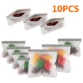 thumbnail image 1 of 10Pcs Reusable Silicone Food Storage Vacuum Bags Snack Freezer-S M L Bpa Free Reusable Storage Bags Extra Thick Freezer Bags Leakproof Lunch Bags for Food Meat Fruit Veggies, 1 of 6