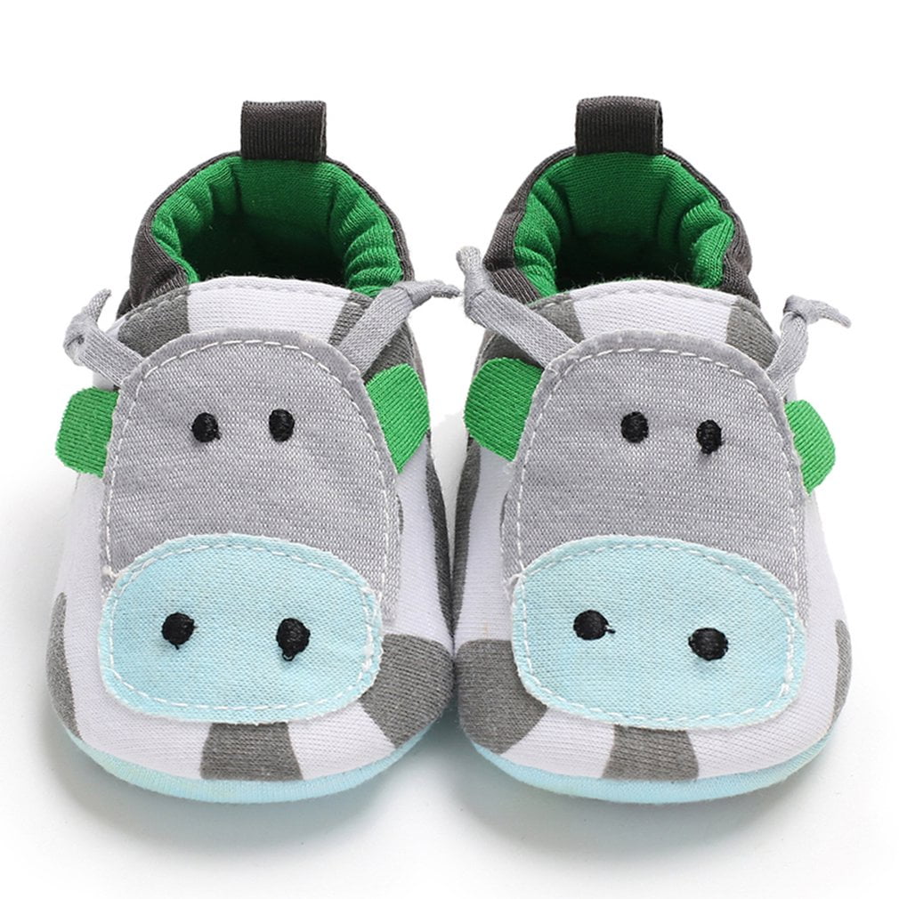 Green Cow Baby Shoes Toddler Kids Girls 