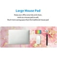 thumbnail image 7 of Pink Gold Marble Gaming Mouse Pad, Luxury Waterproof and Non-Slip Mousepad, Extended XL 31.5 x 11.8inches Desk Mat, 3mm Thick Rubber Base Desk Pad for Office Home, 7 of 7
