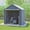 Grey#2, variant on Garden Storage Shed, 6x6 FT All-Season Storage Tent Quick-Install Waterproof & UV-Resistant Outdoor Shed, Grey Outdoor Storage Shed,Pe Rattan+Iron+Waterproof Fabric Large Storage Shed