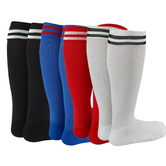 Lian LifeStyle Exceptional Girl's 4 Pair's Knee High Sports Socks for Soccer, Softball, Baseball, and Many Other Sports XL002 Size XS,Assorted  Color