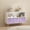 Purple, variant on Peispie Kids Storage Cabinet with Fabric Bins, Toy Organizer Shelf with 3 Drawers, Children Storage Unit with Pine Legs for Playroom Bedroom, Purple