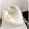 thumbnail image 4 of Bolso de mano de felpa suave para mujer, bolso de hombro, bolso multifunción a la moda, bolso de regalo exquisito, correa ajustable para mujer para Beige Yinane Tote de hombro, 4 of 4