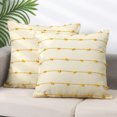 thumbnail image 2 of Unique Bargains 4 Pcs Modern Farmhouse Striped Throw Pillow Covers Yellow/Black, 2 of 6