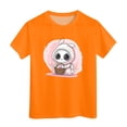 thumbnail image 4 of ZTKWD Kids Girls Cotton Crew Neck Shirt Casual Solid Plain Short Sleeve Tees Assorted Colors 90-160 Easter, 4 of 4