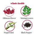 thumbnail image 5 of Akshit 150 Hibiscus Tea Bags, Hibiscus Tea  Flavor with Moringa Leaves,  100% Natural Flowers, Caffeine Free, Non-GMO, 5 of 13