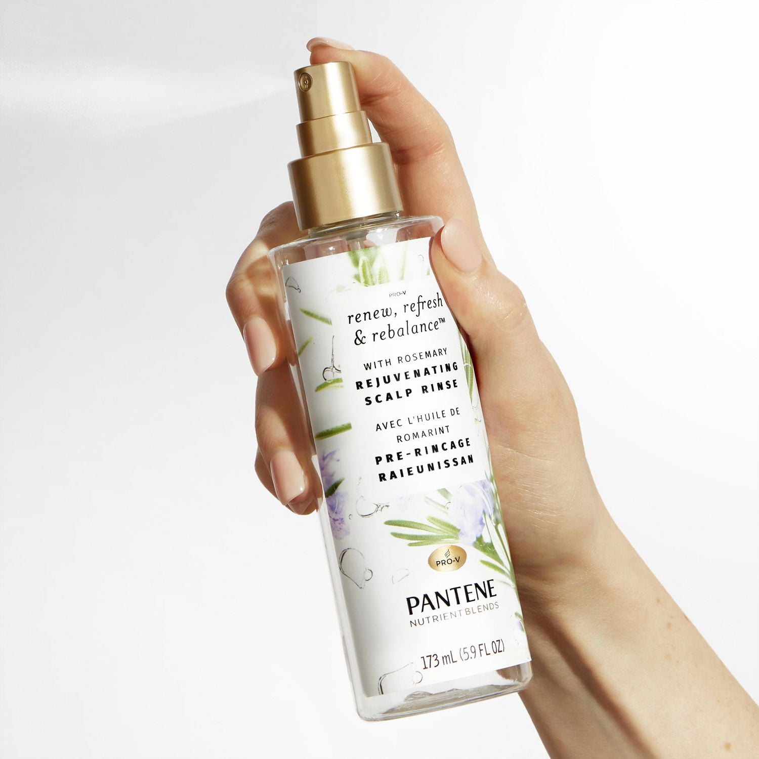 PANTENE Rosemary NUTRIENT BLENDS Rejuvenating Scalp Rinse, 5.8 fl oz/173 mL