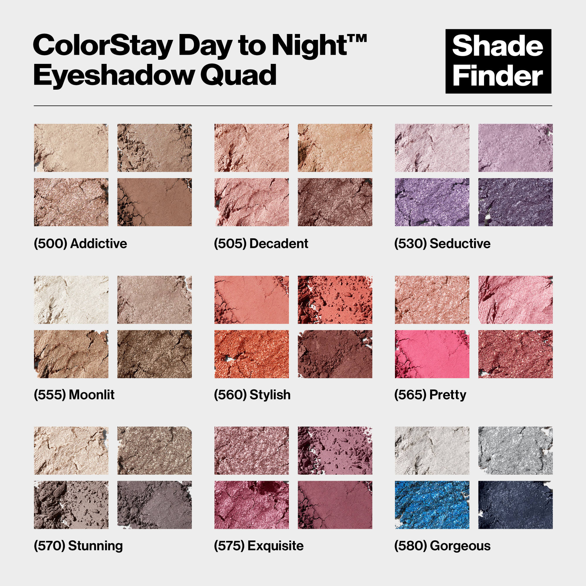 Revlon ColorStay Day to Night Eyeshadow Quad, Longwear Shadow Palette with Transitional Shades and Buttery Soft Feel, Crease & Smudge Proof, 505 Decadent, 0.16 oz - image 10 of 12