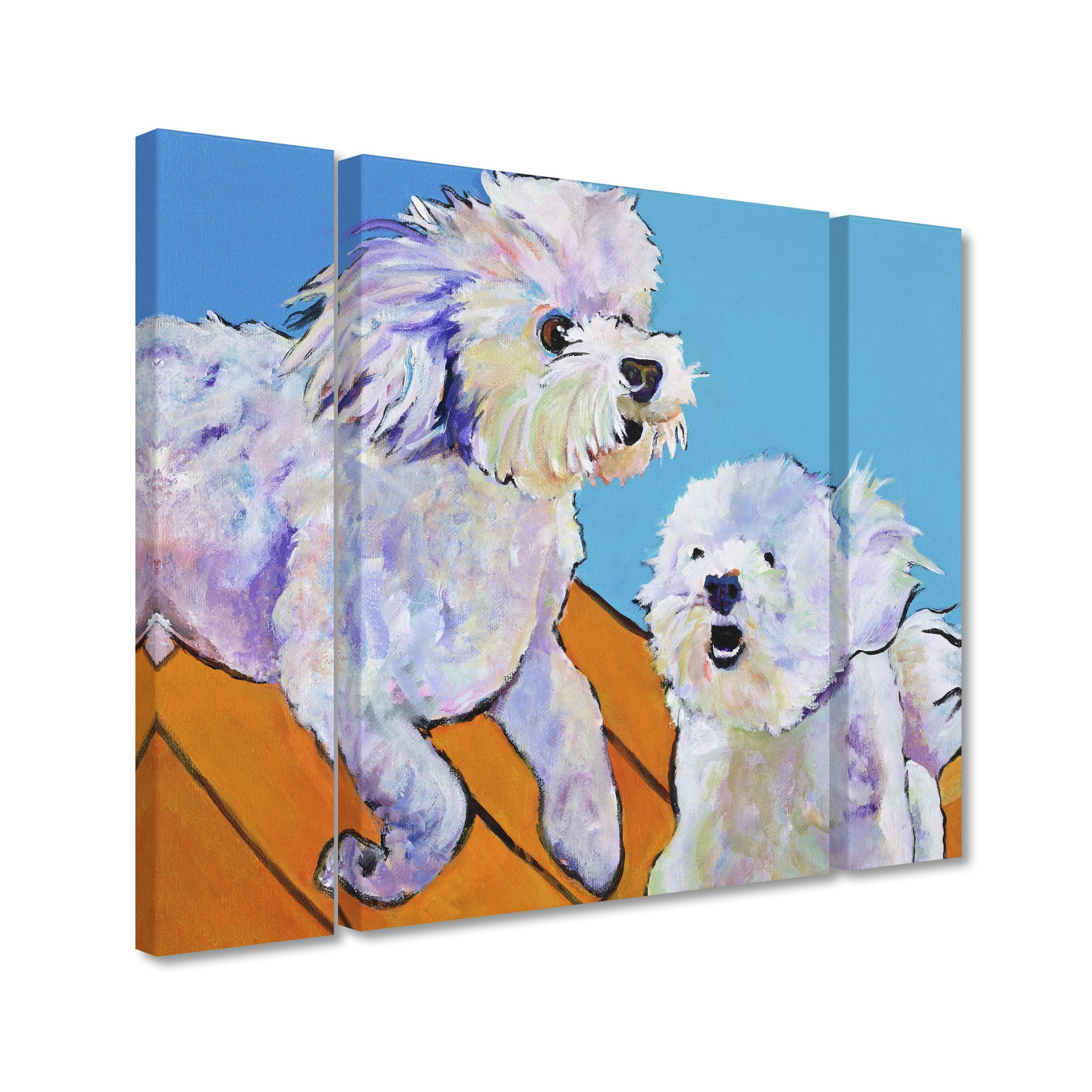 Trademark Fine Art "Catch Me" Canvas Art by Pat Saunders-White Three Panel Set