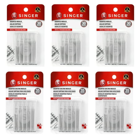 UPC: 0071081004355 | SINGER Assorted Size Hand Needles and Quilting Needles for Hand Sewing Includes Betweens Darners Sharps Embroidery Needles 195 Count