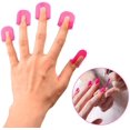 thumbnail image 4 of Gel Nails Accessories, Nail Gel Model Clips Nail Overflow Tools French Manicure Stickers Soft Plastic Professional Salon Nail Stencil Pink Portable Nail Protection Tool, 4 of 6