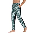 thumbnail image 3 of Kdxio Daisies Flowers Pattern Joggers,Sweatpants for Men with Pockets-Small, 3 of 5