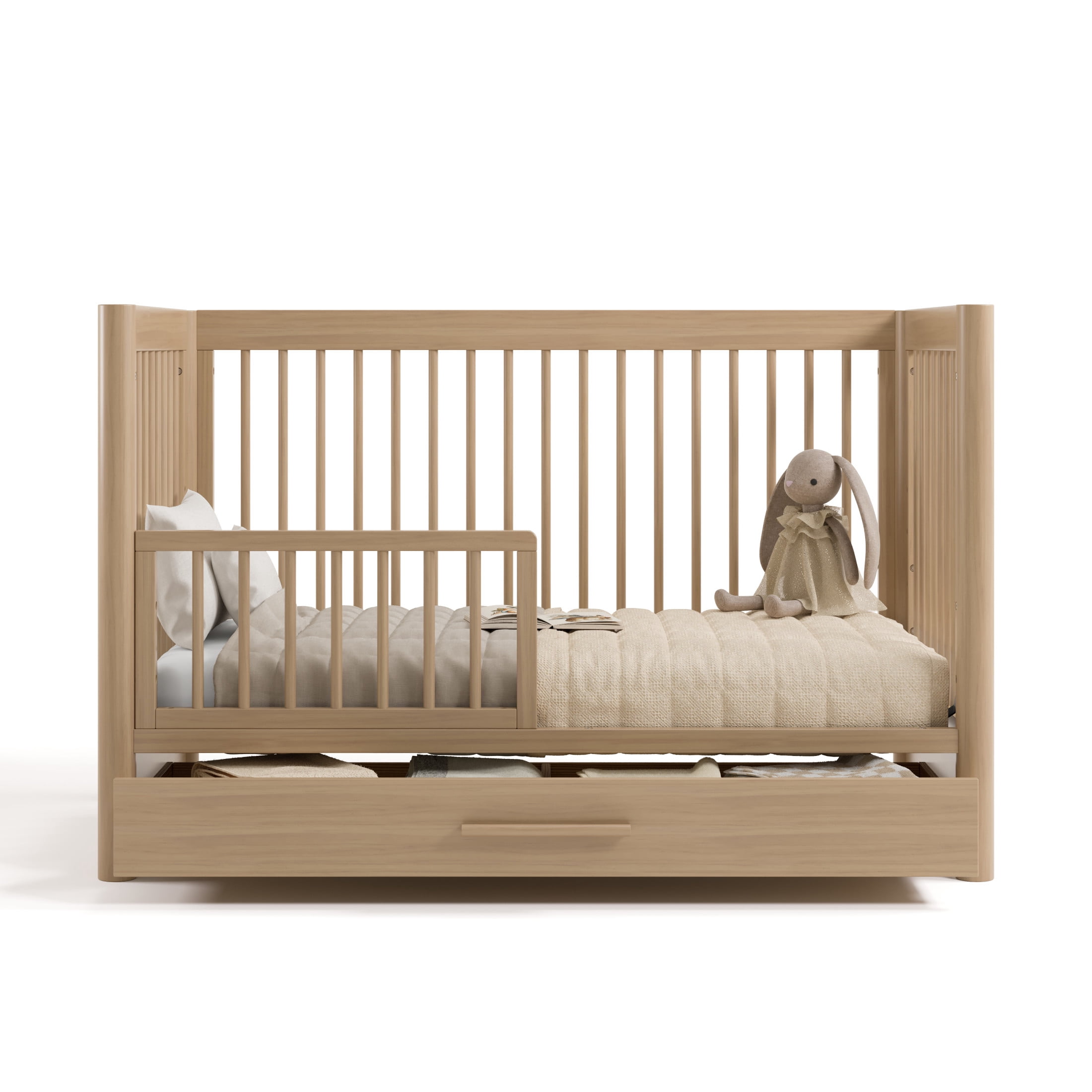 Art of Nursery by Storkcraft Malta 5-in-1 Convertible Crib with Drawer and Toddler Guardrail - Driftwood