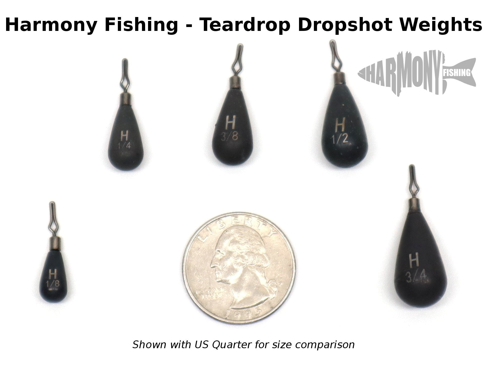 Harmony Fishing Tungsten Teardrop DropShot/PowerShot Weights 