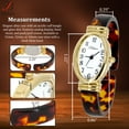 thumbnail image 6 of Blekon Collections Women's Round, Oval, Rectangle Case Shapes Acrylic Tortoise Shell Color Design Cuff Bangle Watch, 6 of 7