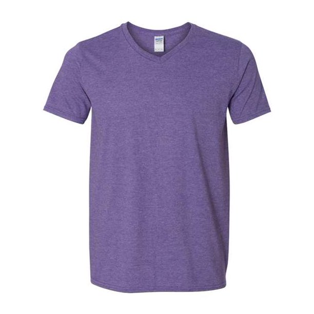 Gildan 64V00 Playera con cuello en V para adultos Softstyle - Púrpura jaspeado44; Extra grande Gildan 64V00