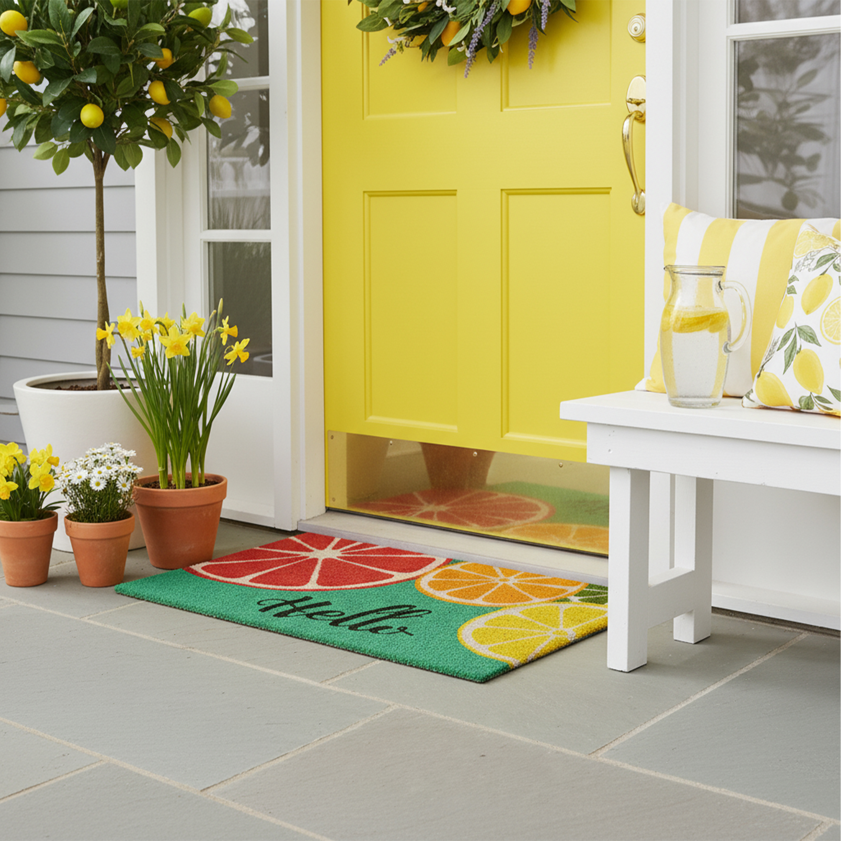 Calloway Mills Fruit Hello Outdoor Doormat
