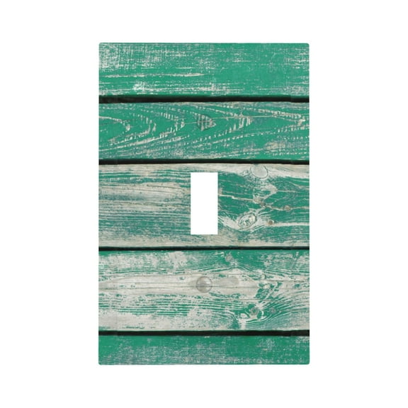 Kdxio Old Green Wooden Decorator Light Switch or Receptacle Outlet Wall Plate Decorator Wall Plate Child Safe Outlet Cover-Style T