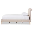 thumbnail image 4 of Baxton Studio Fannie French Classic Modern Style Dark Grey Polyester Fabric Platform Bed, Multiple Sizes, 4 of 9