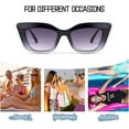 thumbnail image 5 of FEISEDY Retro Thick Square Cateye Sunglasses Women Men ARIZONA DREAM Metal Temple B2710, 5 of 14