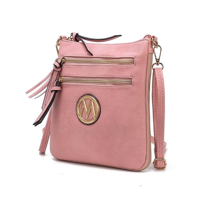 MKF Collection MKF-0229PK Angelina Expendable Crossbody Handbag by Mia K.