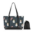 thumbnail image 7 of FORMRS Canvas Laptop Tote Bag for Women with 15.6" Computer Compartments Shoulder Handbag, Playful Winter, 7 of 7