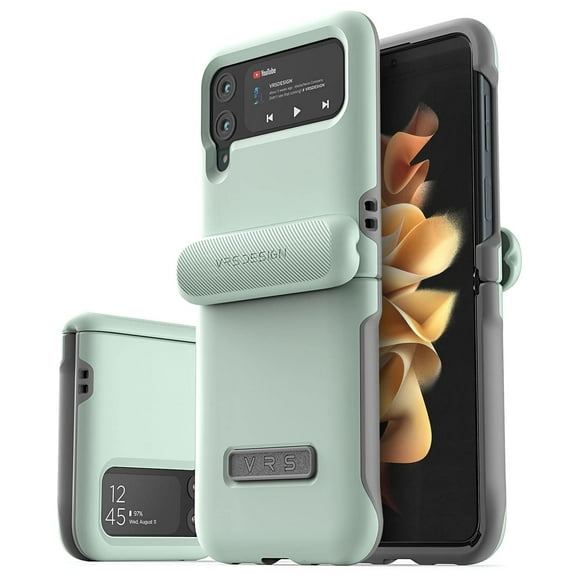 VRS DESIGN Terra Guard Étui de Protection pour Téléphone Portable pour Galaxy Z Flip 3, Étui de Protection à Charnière Semi-Automatique Compatible avec Galaxy Z Flip 3 5G (2021)