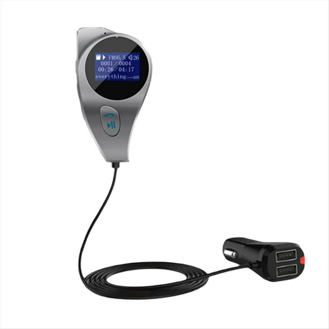 Transmisor FM Bluetooth 5.0 para Coche, Receptor de Audio Auxiliar, Reproductor MP3, Cargador USB Dual, Tarjeta TF, Disco U, Kit Manos para Música.