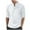 White, variant on Stamzod Men's Clothing Spring & Fall Solid Color Stand Collar Work Shirts Loungewear Daily Casual Loose Long Sleeve Shirts for Men Black L