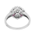 thumbnail image 3 of Vintage Bezel Set Diamond Engagement Ring, Art Deco Navette Shape Diamond Ring, Circa 1920's Antique Cluster Diamond Ring, 925 Sterling Silver, 2.3 Ct Simulated Diamond, 3 of 5