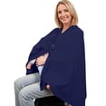 thumbnail image 4 of WAGUTH Women's Maternity Nursing Poncho Button Down Casual Soft Breathable Breastfeeding Cover Ups for Pregnancy & Postpartum,Navy,Free Size, 4 of 4